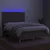 Krevet box spring s madracem LED smeđesivi 140x200 cm tkanina
