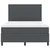 Vidaxl LED Box Spring Postelja Temno siva in bela 140 x 190 cm