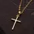 Ogrlica US-34222 Cross - Srebrna KP34222