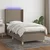 Vidaxl Box spring postelja z vzmetnico LED taupe 80x200 cm blago