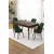 Hanah Home trpezarijski set Pir, sto i 4 stolice, ploča u dekoru drveta Baroque, kaki zelena tkanina Babyface