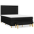 shumee Box spring posteljni z vzmetnico črn 140x190 cm blago