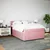 Vidaxl Box spring postelja z vzmetnico roza 140x200 cm žamet