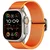 GS Najlonski pašček za Apple Watch 1/2/3/4/5/6/7/8/9/10/11/SE Ultra 1/2/3 42/44/45/46/49 mm, elastičen, oranžen