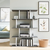Hanah Home Harmon White Anthracite Polica za knjige 90x25x127.4cm, Sivo bela