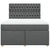 Vidaxl Box spring postelja z vzmetnico temno siva 140x200 cm blago