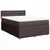 Vidaxl Box spring postelja z vzmetnico temno rjav 140x190 cm blago
