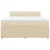 Vidaxl Box spring postelja z vzmetnico krem 180x200 cm blago