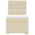 Vidaxl Box spring postelja z vzmetnico krem 90x200 cm blago