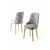 Hanah Home Set stolica Newa, 46x94x46 cm, 6 komada, Zlatno-sive boje