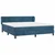 Vidaxl Box spring postelja z vzmetnico temno modra 160x200 cm žamet