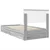 Krevet s od storage Siva Sonoma 75 x 190 cm Konstruirano drvo