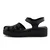 LP Fashion Ženske kožne sandale, Crne