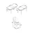 Hanah Home Set Trpezarijski sto i 6 stolica Roz, Zeleno-braon