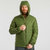 Zelena muška perjana jakna sa kapuljačom za planinarenje TREK 100
