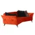 MEGA SOFA drvo, tekstil pomorandža