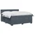 vidaXL Postelja boxspring z vzmetnico Temno siva 140 x 200 cm Žamet
