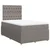 Vidaxl Box spring postelja z vzmetnico taupe 120x200 cm blago