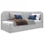 MID.YOU OBLAZINJENA POSTELJA 90 cm x 200 cm , les, tekstil, leseni material siva
