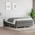 Vidaxl Box spring posteljni z vzmetnico temno siv 140x190 cm blago