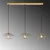 Opviq Luster Mantar-6503-S-2, 155x35x110cm, IP20, Zlatne boje
