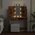 Toaletni stol s LED svjetlima Staro drvo 96x40x142 cm