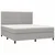 Vidaxl Box spring postelja z vzmetnico LED sv. siva 180x200 cm blago