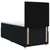 vidaXL Postelja boxspring z vzmetnico Črna 90 x 190 cm Blago