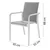 M&M Vrtni stol SOLLER 65x55x88 bel aluminij Homms