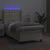 Vidaxl Box spring postelja z vzmetnico LED krem 80x200 cm umetno usnje