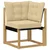 Set vanjskih sofa s jastukom 4 pcs Bijela i bež