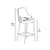 HANAH HOME Set 4 barske stolice Enox Anthracite Black