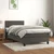 vidaXL Box spring postelja z vzmetnico temno siv 90x190 cm žamet