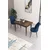 Hanah Home trpezarijski set Nil, sto i 2 stolice, ploča u dekoru drveta Baroque, teget tkanina Babyface