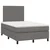 Vidaxl Box spring postelja z vzmetnico siv 120x200 cm umetno usnje