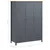 Trokrilni ormar Hill sivi 127 x 50 x 170 cm od masivne borovine