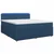 vidaXL Postelja boxspring z vzmetnico Modra 160 x 200 cm Blago