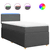 Vidaxl Box spring postelja z vzmetnico temno siva 90x190 cm blago