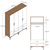 Hanah home Ormar Kumsal TT 160x47,5x201,4cm Orah