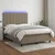 Vidaxl Box spring postelja z vzmetnico LED taupe 140x200 cm blago