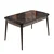 Hanah Home Trpezarijski sto Bendir 132x79x76,5cm Crno-Beli