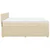 vidaXL vidaXL Box spring postelja z vzmetnico krem 180x200 cm blago, (21308985)