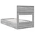 Krevet s od storage Siva Sonoma 90 x 200 cm Konstruirano drvo