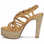 MICHEL PERRY ženske sandale 12716, zlatne, 40