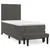 vidaXL Box spring postelja z vzmetnico temno siva 90x200 cm žamet