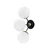Opviq Zidna lampa E27 Socket, Crno-Bela