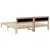 Okvir kreveta s uzglavljem Smeđa i svijetlo siva 200 x 200 cm