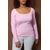 Trendyol Curve Ženska bluza Tbbaw26Af00112, Roze