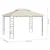 Vidaxl Paviljon 4x3x2,7 m krem 160 g/m2
