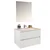 HANAH HOME Kupatilski ormarić sa umivaonikom i ogledalom (2 komada) Simple 80 White